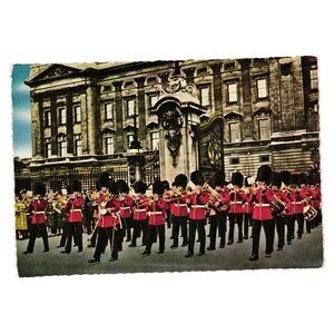 Guards Band Outside Buckingham Palace Vintage Postcard Fry London Royal Music